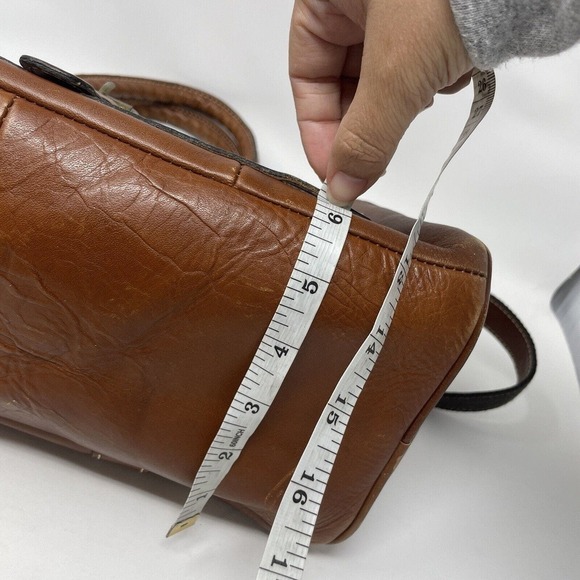 Patricia Nash Crossbody Tote Bag Cognac Brown Leather Handbag - Picture 14 of 16